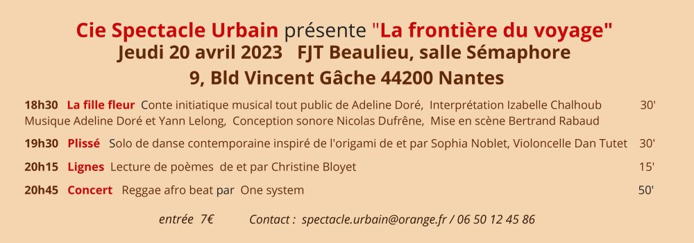 Programme ¨Printemps des Poètes 2023 Programme ¨Printemps des Poètes 2023